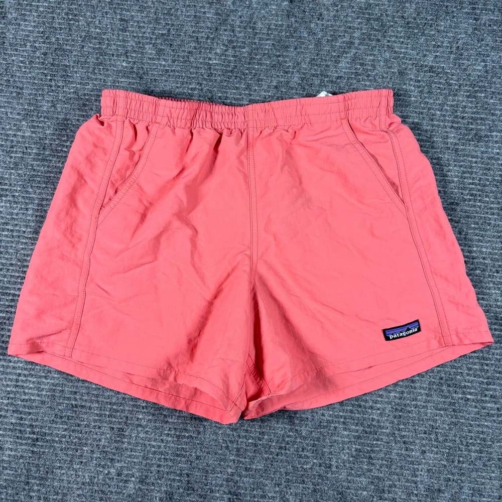 Patagonia Baggies Shorts Womens Small Coral Pink Excellent 5in Inseam Nylon